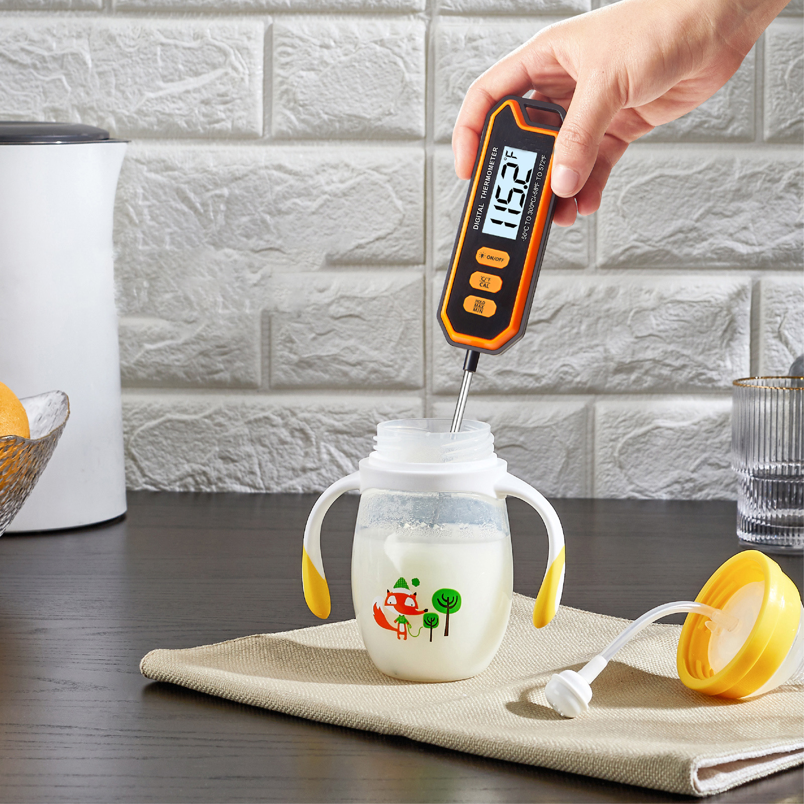 New Food Thermometer Barbecue Thermometer Stainless Steel Probe Magnet Thermometer Waterproof Meat Thermometer