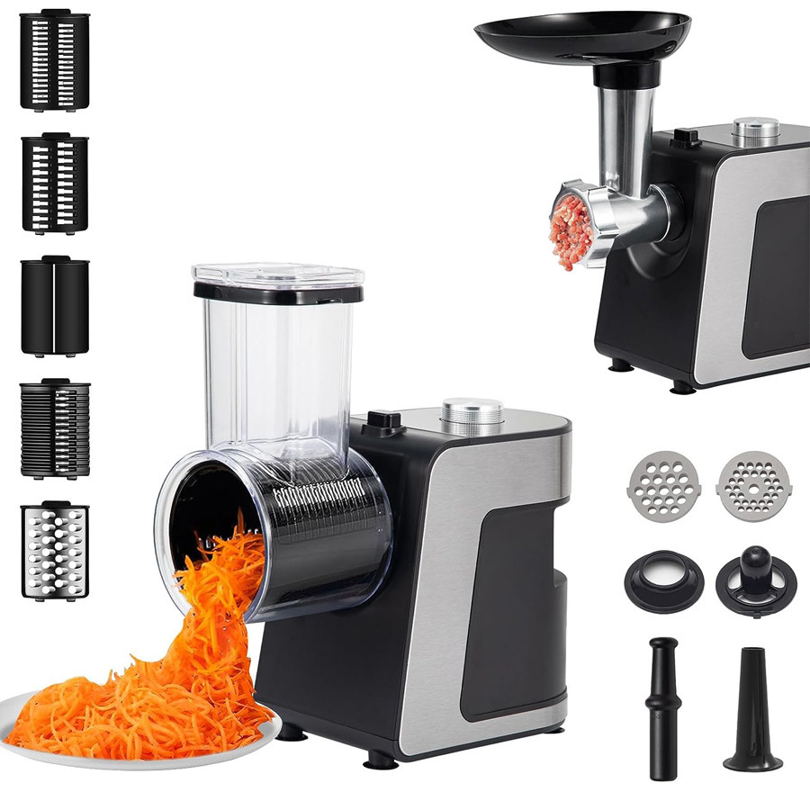 Vegetable cutter household slicing shredded artifact electric roller potato shredder small meat grinder sausage filling machine cross-border