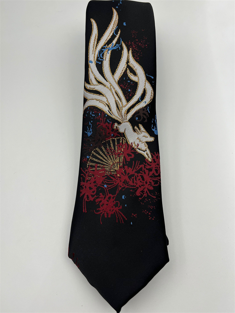 Second-dimensional Japanese Nine-tailed Fox Tie JKDK Uniform Shirt Hand-matched All-match Fashion Nine-tailed Fox Fairy Tie