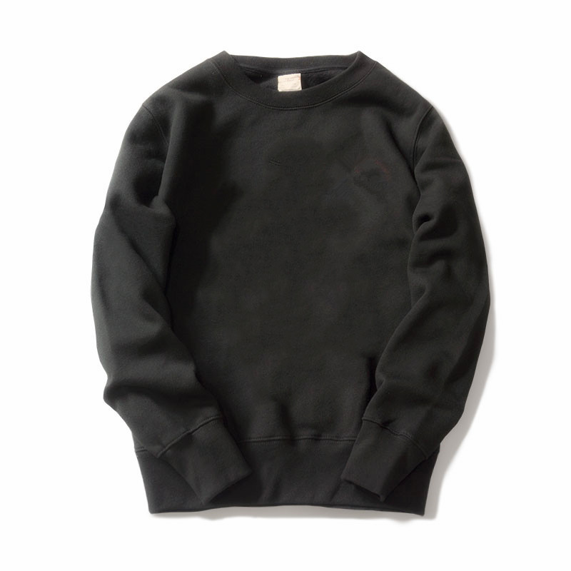 2022 autumn and winter new cotton terry cotton sweater loose plus size solid color Korean men's and women's long sleeve bottoming shirt