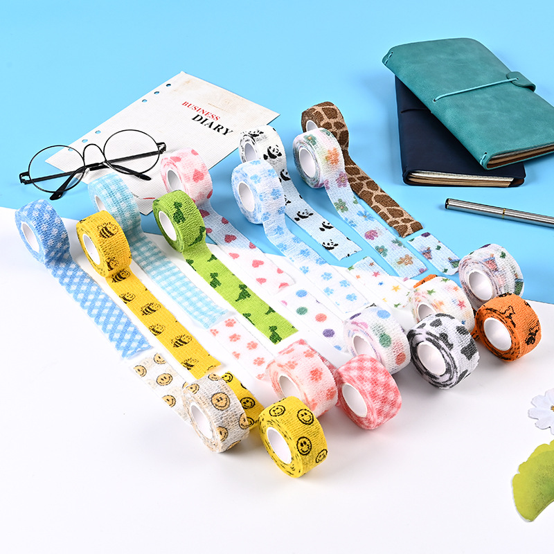 Finger Protection Bandage Anti-abrasion Student Finger Bandage Writing Breathable Bandage Female Non-woven Printed Elastic Self-adhesive Bandage