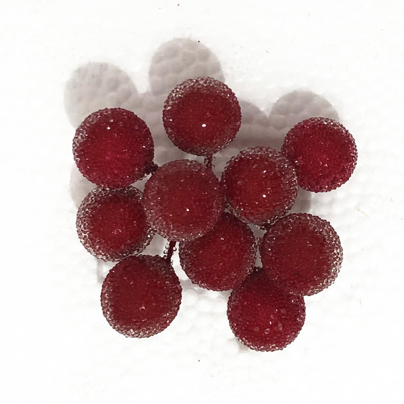 12 single-head glass beads fruit simulation pomegranate foam Frost simulation waxberry beads Christmas material manufacturer
