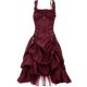 European and American Lolita cos Gothic Prom Dress Slim-Fit Irregular Tie Waist Lace Dress