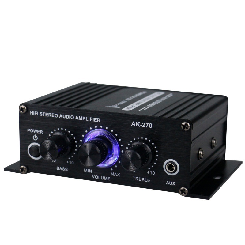 AK-270 power amplifier 12V cross-border e-commerce Amazon foreign trade Hot Mini amplifier