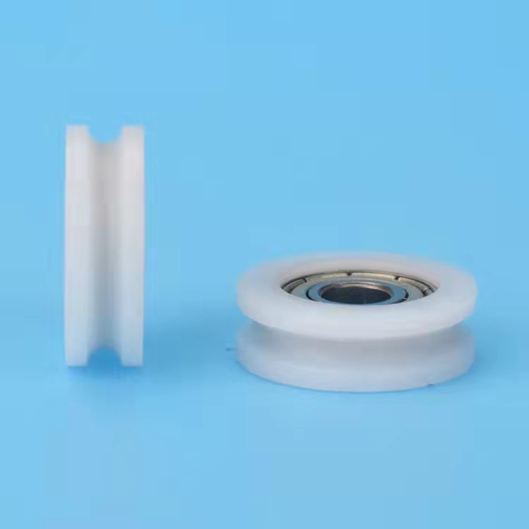 U-groove engineering plastic coated 626 bearing pulley track rolling pulley size 6*22*7mm