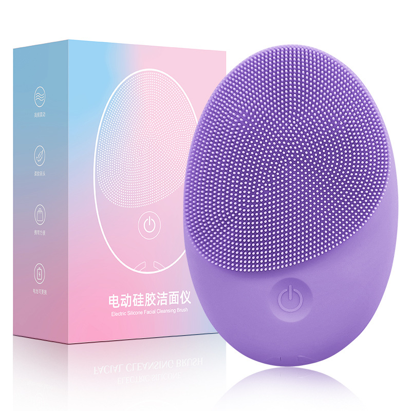 Cross-border Electric Silicone Cleansing instrument cleaning blackhead beauty multifunctional massage face wash bath brush small gift