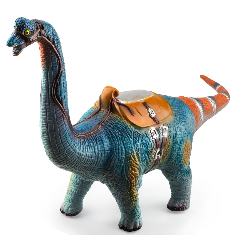 Children's oversized simulation soft rubber dinosaur toy sitting Tyrannosaurus Triceratops boy vinyl stall wholesale