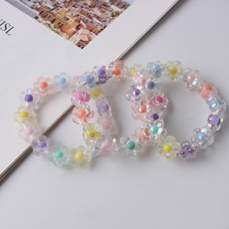 Cross-border hot-selling colorful beaded children's bracelet cute little girl gift animal acrylic love candy bracelet