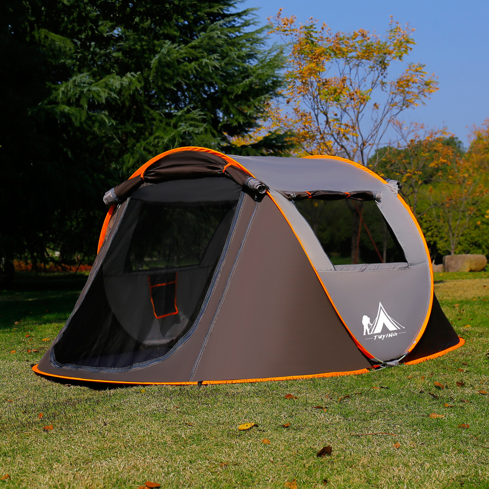 Factory wholesale full-automatic quick-open tent outdoor folding portable rainproof beach camping cross-border supply