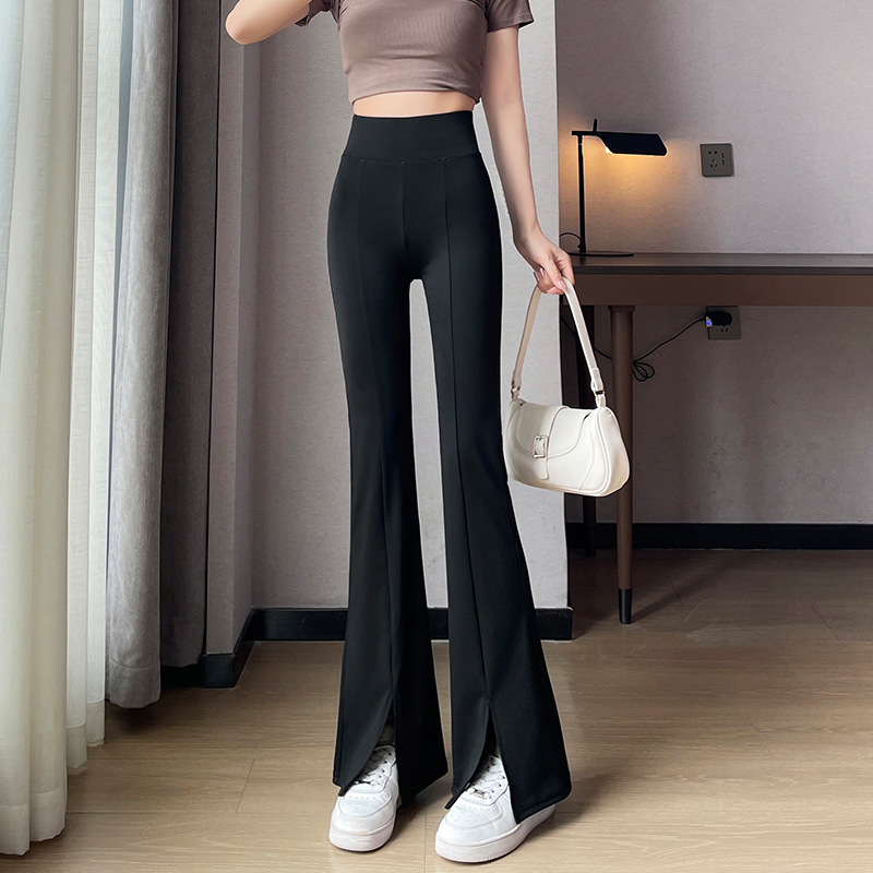 Women's Spring and Autumn New Slimming Floor-mopping Flared Pants Ankle-length Pants Summer Thin Suit Pants for Small Men