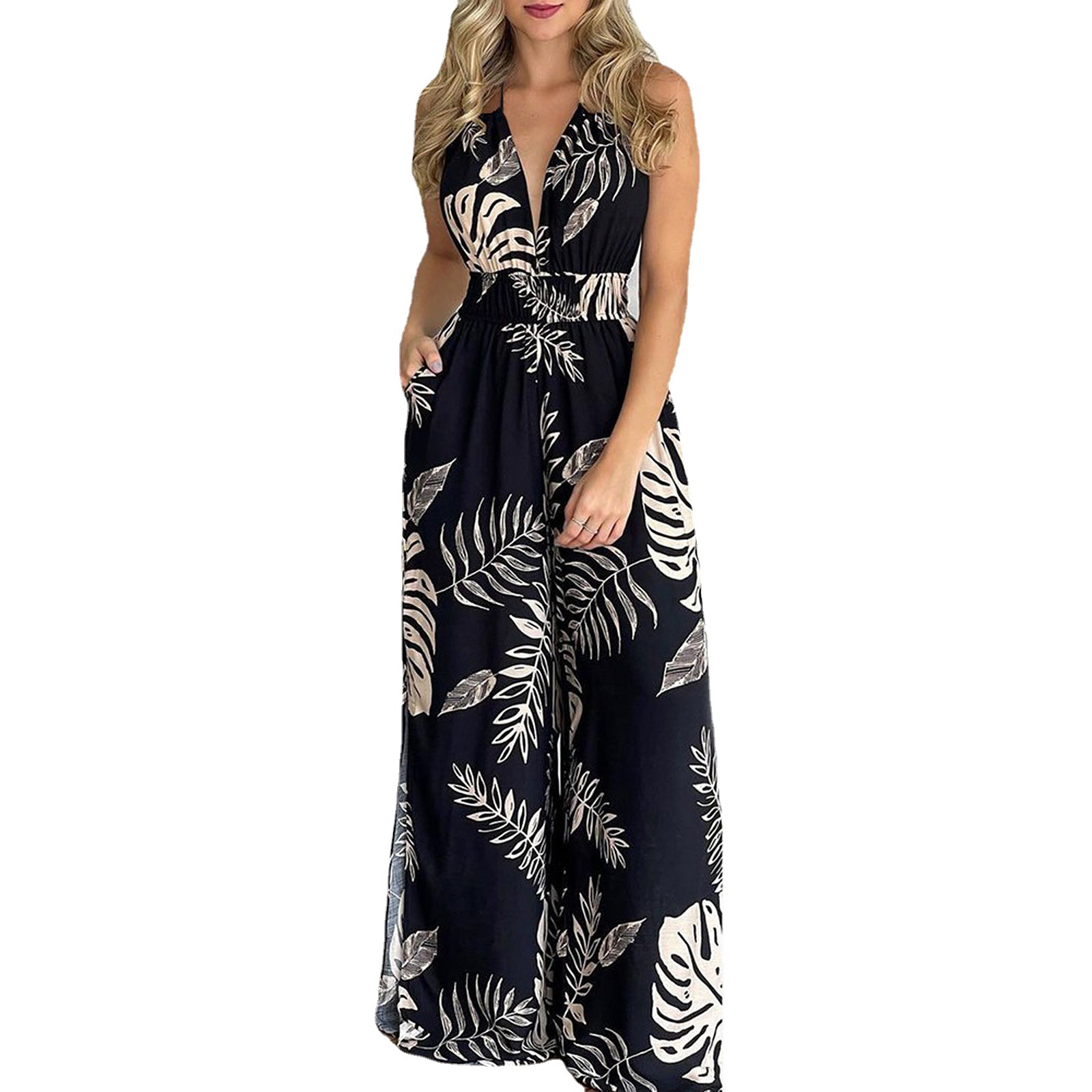 2024 Amazon New European and American Women's Dress wish Independent Station Digital Printed Colorful Pants Women