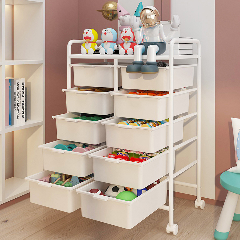 Children's Toy Storage Rack Baby Toy Storage Large Capacity Household Floor Storage Rack Multi-Layer Storage Cabinet