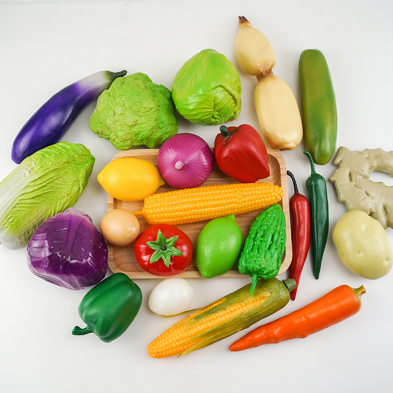 Simulation vegetable model photo props kitchen decoration ornaments physical teaching aids fruit and vegetable early education simulation Chili