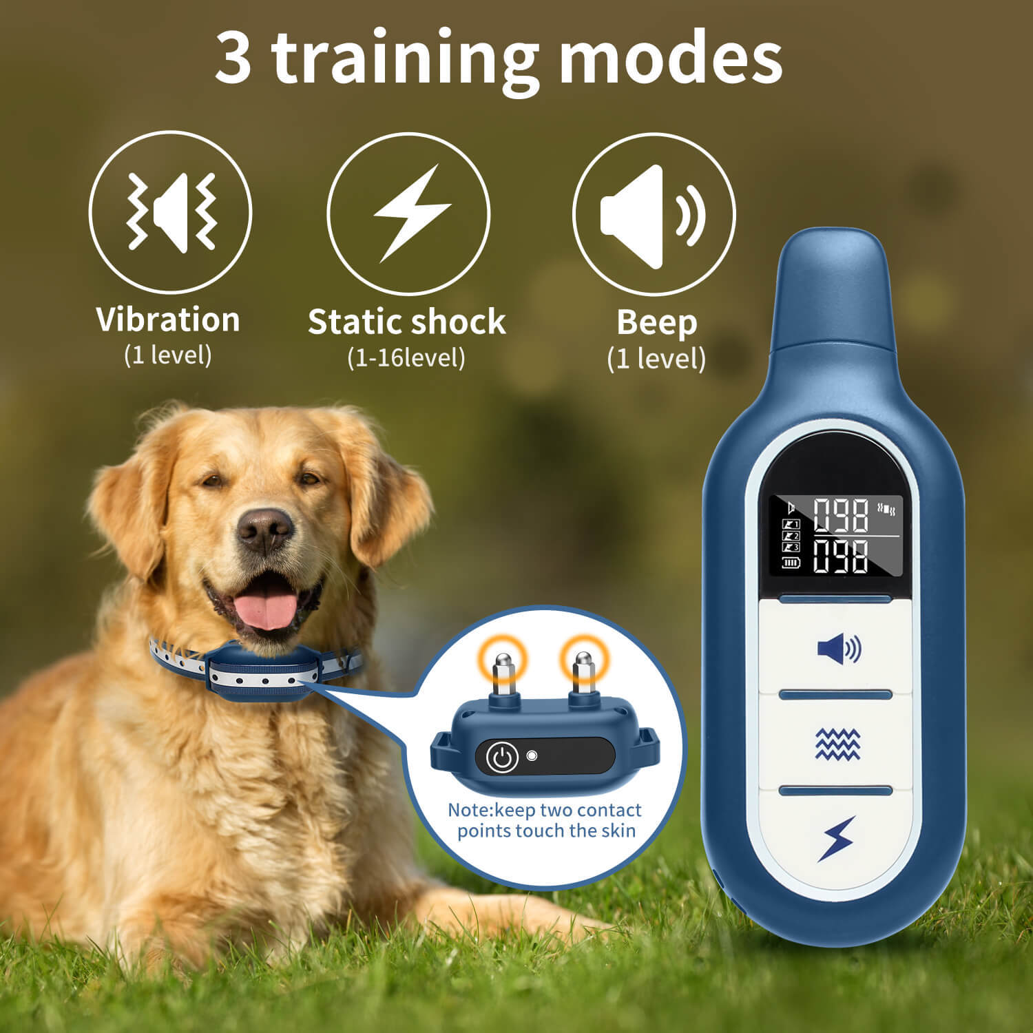 Amazon Explosions Pet Dog Training Collar Remote Control Dog Trainers Barking Stops Vibration Electric Shock Dog Trainers