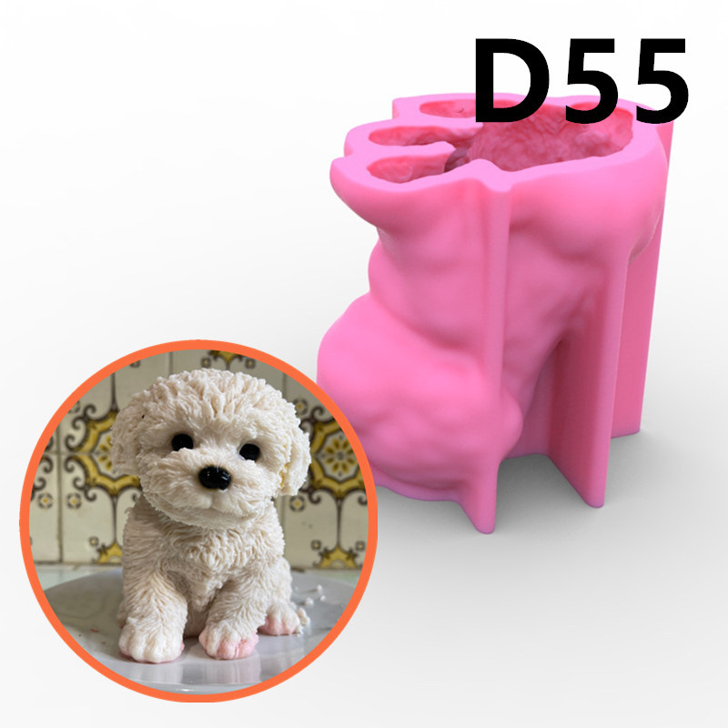 大型犬シリコーンキャンドルモールドドリップ接着剤石膏ベーキングシュガーフリップツール D55 キッチン用品/ケーキ型/ケーキツールに適しています|undefined