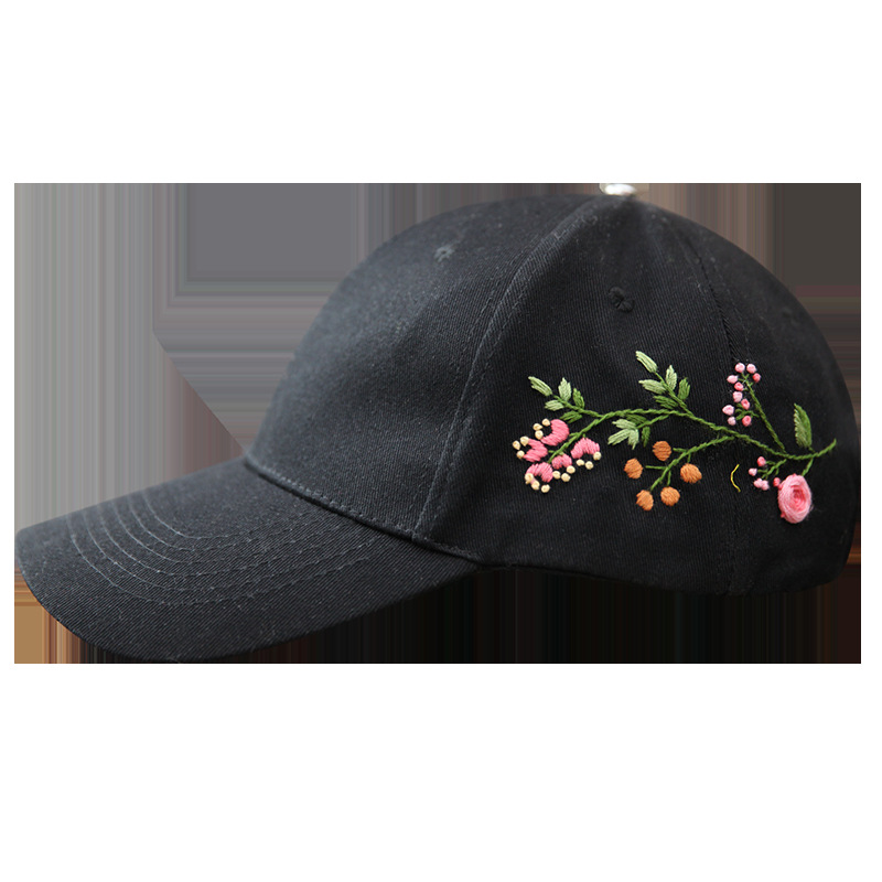 Handmade hat men's and women's embroidery diy production material package Lu Embroidery creative gift for boyfriend sun hat