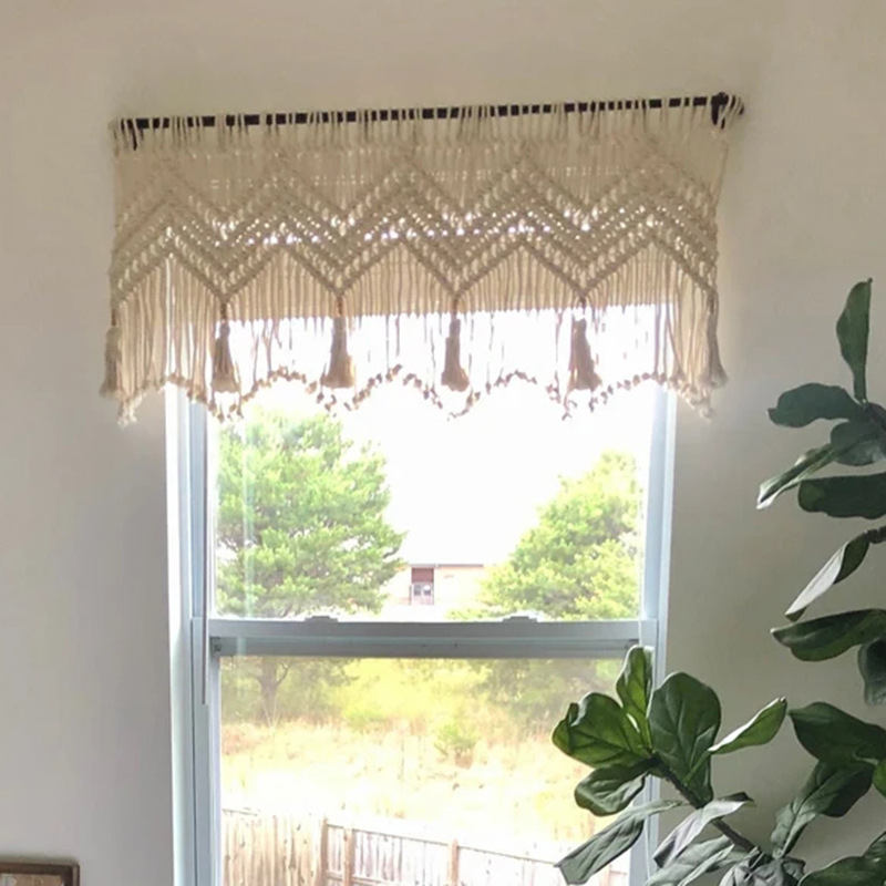 Homestay Room Decoration Cotton Rope Woven Curtain Curtain Tapestry Handmade Wall Decoration Wall Hanging Bohemian Style New Style