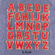 G1-1-R 5.5 red set of 26 letters