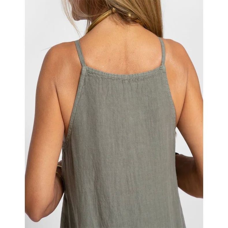 2024 Europe and the United States new cross-border wish ebay independent station fashion casual cotton and linen split sling dress