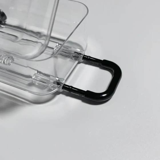 style mini trolley case transparent jewelry box earrings hair accessories organizing small box