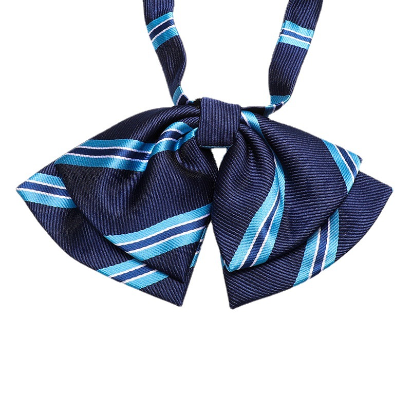jk Uniform Bow Tie Female Solid Color Feather Root Japanese Style Bevel Boxer Student Collar Flower Bow Sailor Suit Small Collar Flower