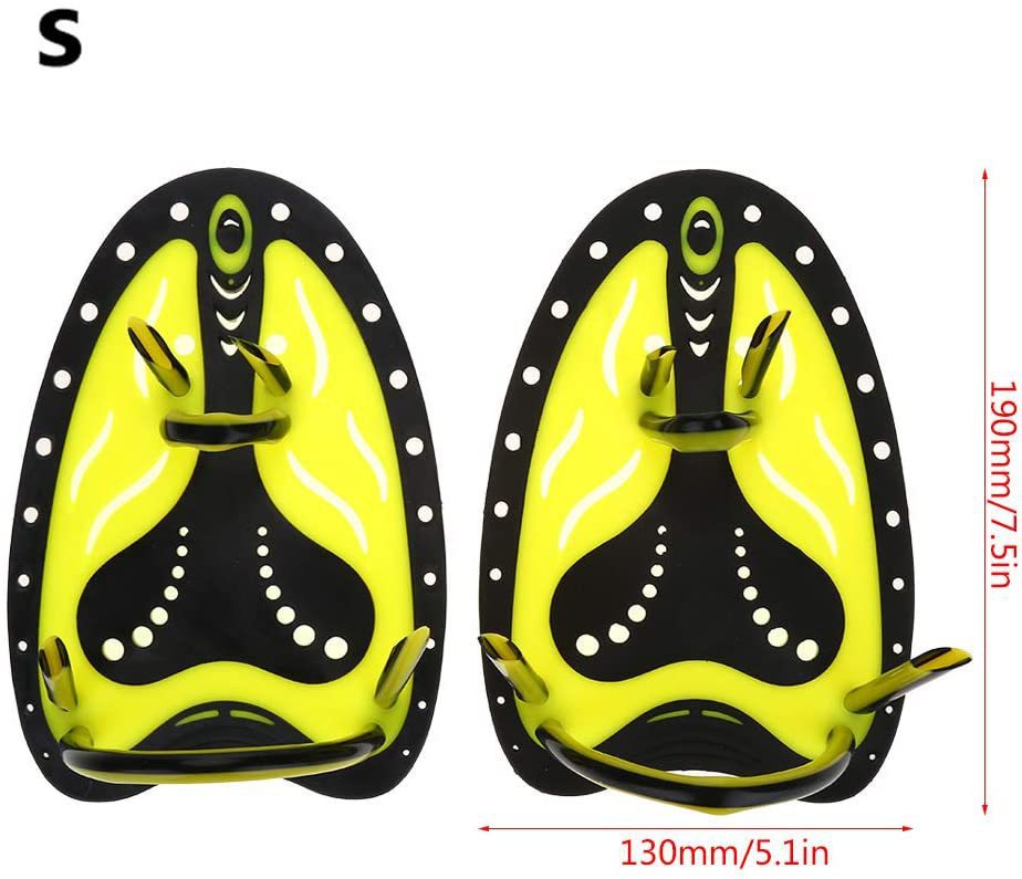 Professional swimming training paddling Palm adjustable silicone hand Pu adult children diving hand Pu freestyle Palm