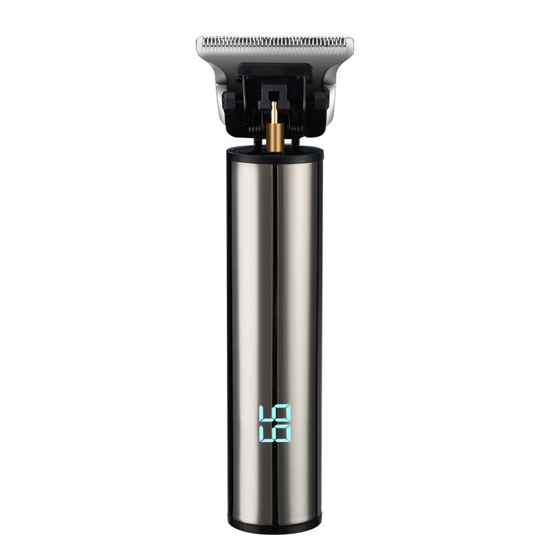 Cross-border electric oil head electric engraving knife razor oil head bald hair salon push white LCD hair clipper