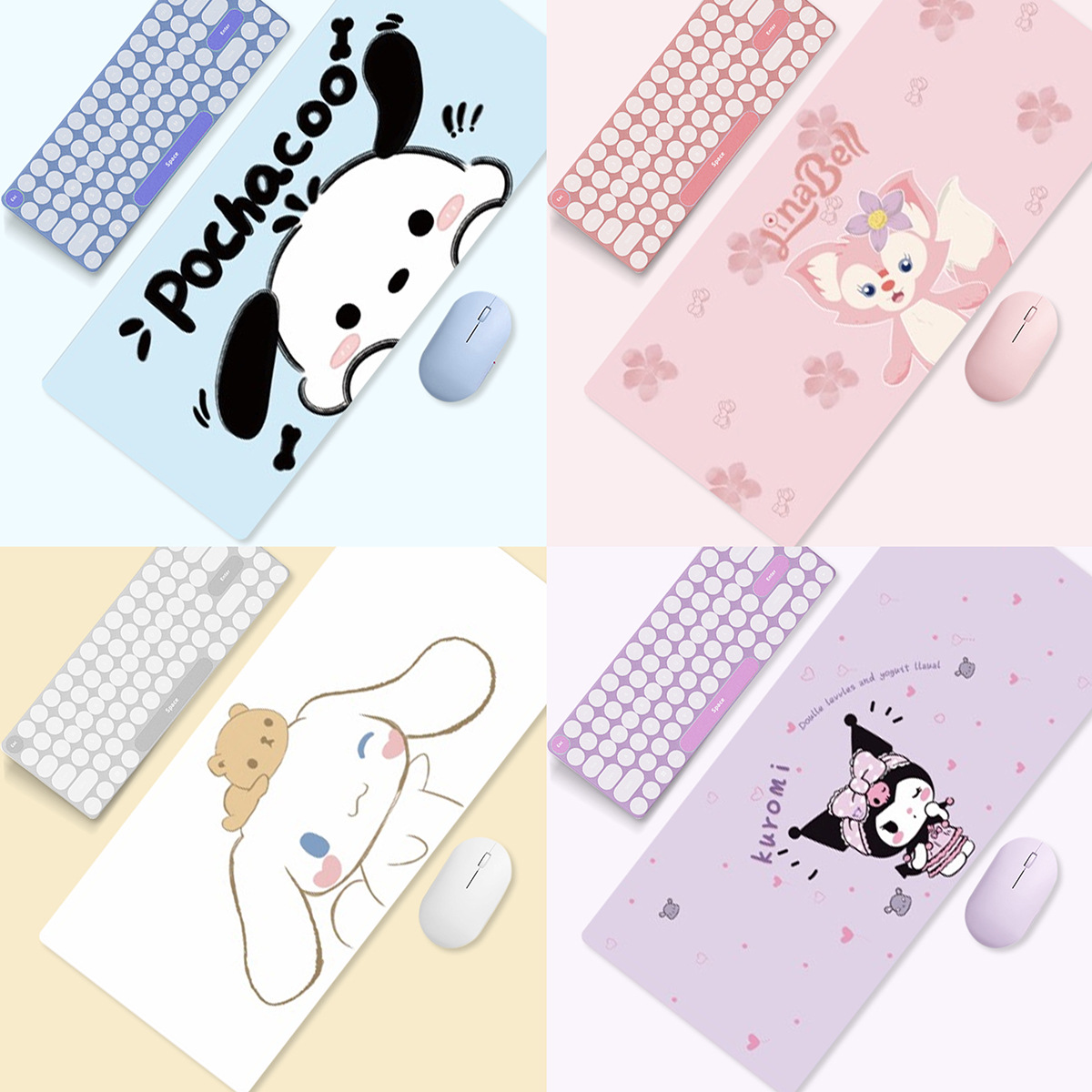 Cartoon mouse pad oversized pu leather pad girl cute desk pad office supplies Wen Chuang student computer desk wholesale