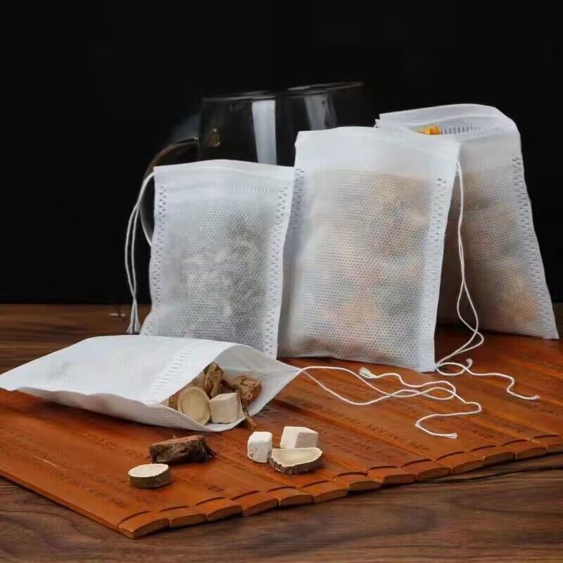 Disposable 100 tea bags Chinese medicine decocting bag food grade drawstring non-woven bag filter bag slag bag