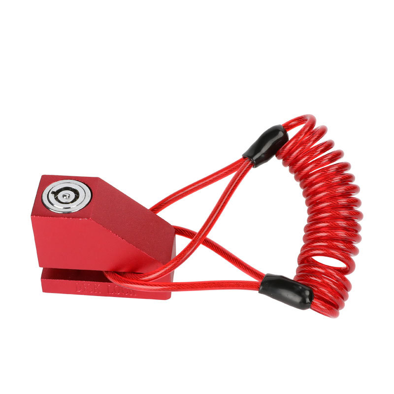 SOURCE manufacturer helmet motorcycle disc brake lock anti-theft spring reminder rope European and American creative travel wire rope