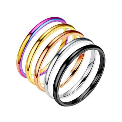 Light Luxury Design Sense Titanium Steel Fine Ring Women's ing Korean Style Elegant Niche Simple Ring Couple Ring Batch Hair Jewelry