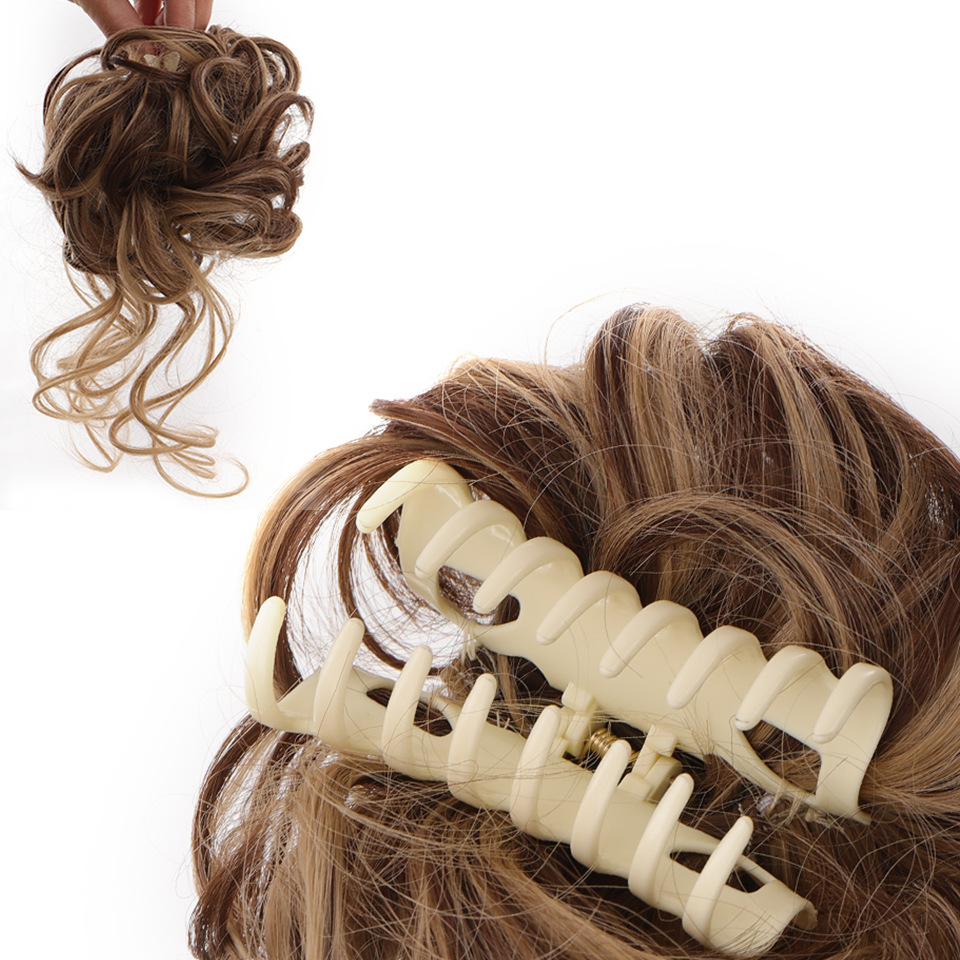 Foreign trade Europe and the United States wig hair ring hair bun messy bun ball head chemical fiber grip clip comfortable daily fluffy spot