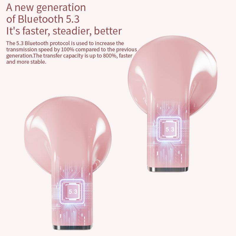 Creative Rotatable K520 Bluetooth Headset Love TWS 5.3 Wireless Headset Deformable Female Headset