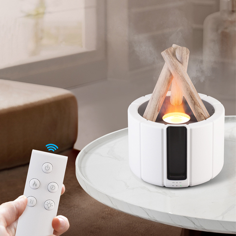 Cross-Border New Flame Aromatherapy Humidifier for Bedroom, Small Living Room Desktop Home Campfire Aromatherapy Humidifier