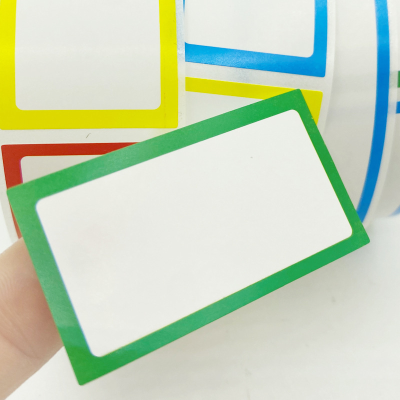 Color blank sticker handwriting mark Package classification mark sticker adhesive large bottle seasoning label jar sticker