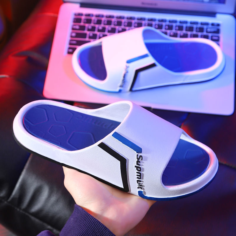 Summer New Fashionable Student Korean Style Outwear High-end Boys Sandals and Slippers Household Thick Bottom Bath Super Soft Wear-resistant Style