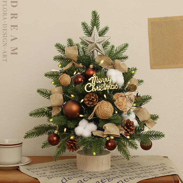 Mini desktop Christmas tree Christmas Tree Christmas tree with lamp new Christmas DIY package glow