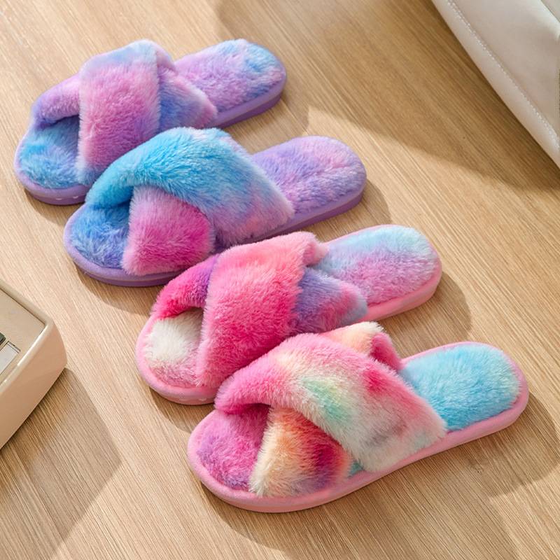  Cross-border Opening Mao Mao Winter Home Rendering Cross Women's Indoor Warm and Slip-resistant Mao Mao Mao Slippers_voghion.com