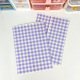 Purple plaid paper bag 20*14cm; No stickers