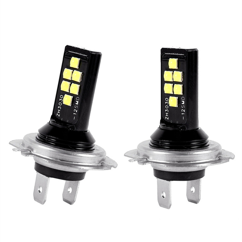 Longda Led 車のライト H7 H4 3030 12smd フォグランプ H1 H3 防曇ランプ 9005 H8 フロントスポットライト|undefined