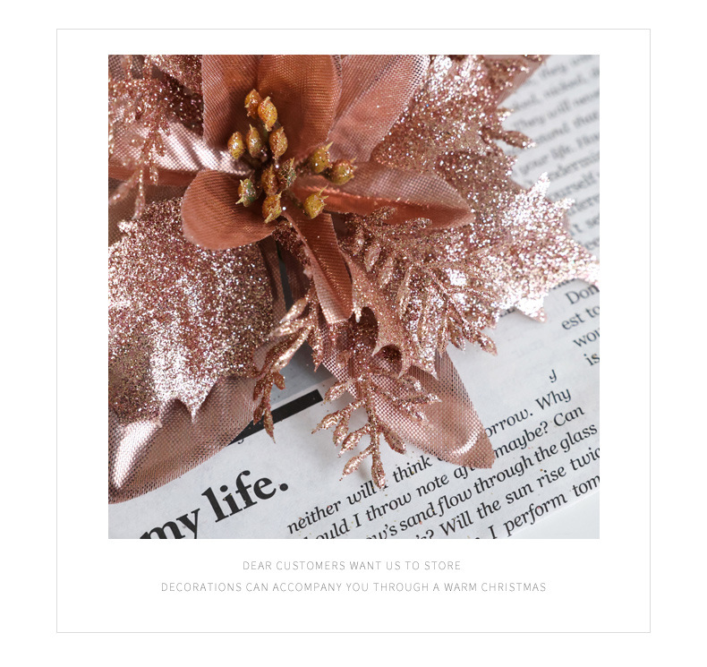 Decorazioni natalizie cipolla artificiale panno floccaggio panno polvere da spolverare fiore di Natale decorazione albero di Natale accessori ghirlanda di Natale_voghion.com