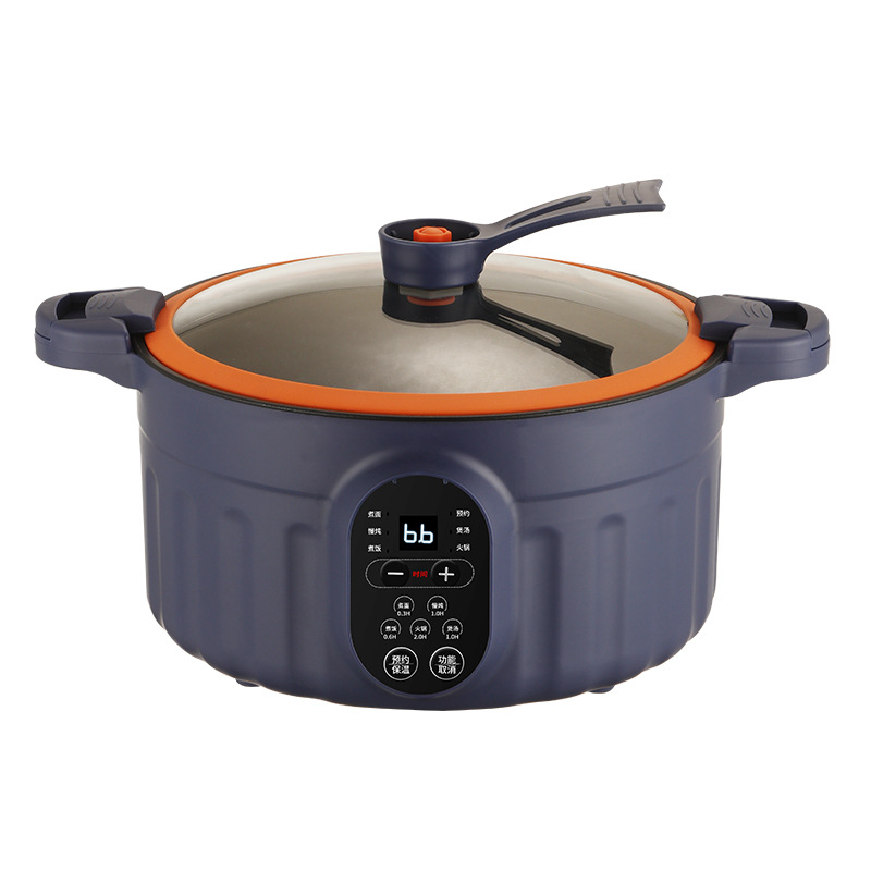 Multi-functional plug-in micro-pressure cooker electric heating pressure cooker electric hot pot electric cooking pot household large-capacity electric frying pan non-stick pan