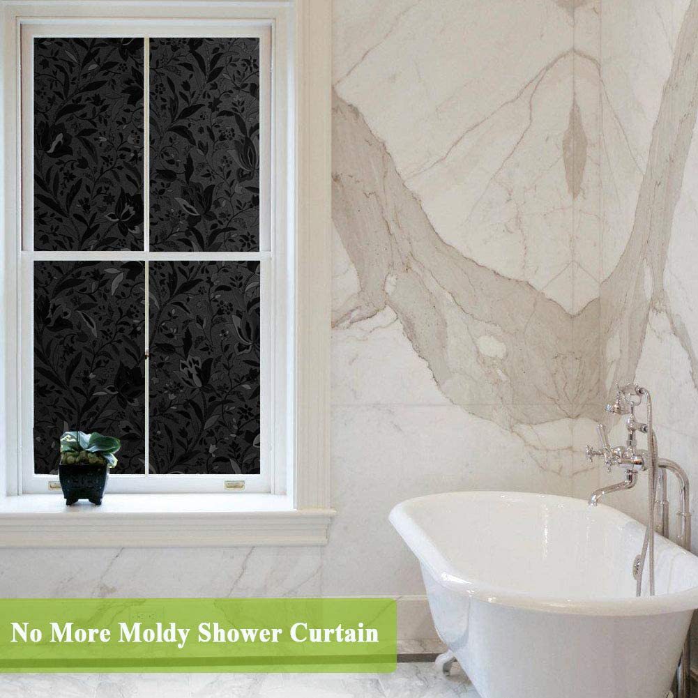 New PET electrostatic glass film Black Tulip window glass window without glue electrostatic glass film wholesale