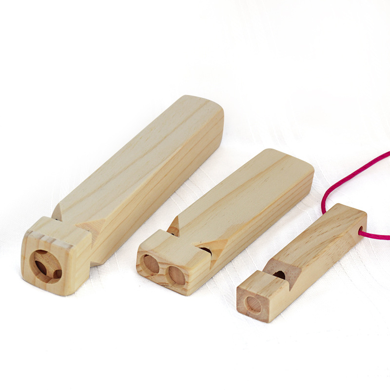 Solid wood porous train whistle wooden children's playing instrument Orff musical instrument wholesale music toy