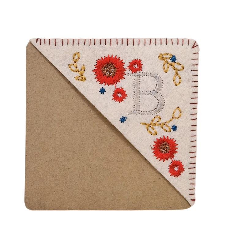 2022 Amazon hot new national style embroidery bookmark personalized handmade embroidery book corner decoration factory direct sales