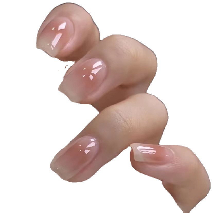 Wearing Armor Handmade Nail Art Super Fairy Peach Blush Nail Art False Nail Patch Removable and Reusable
