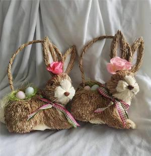 Artificial straw crafts 16V0054-74 flat rabbit decorative nest (cattail grass, etc.)
