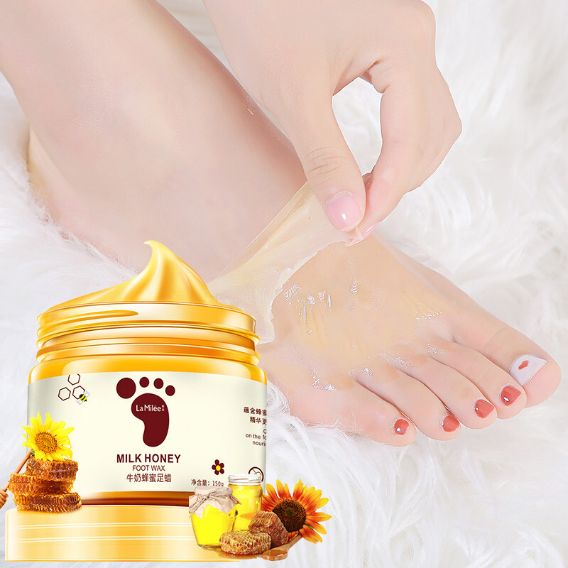 Laimei milk honey foot wax 150g generation hair exfoliating dead skin anti-chapped foot tender foot wax factory wholesale