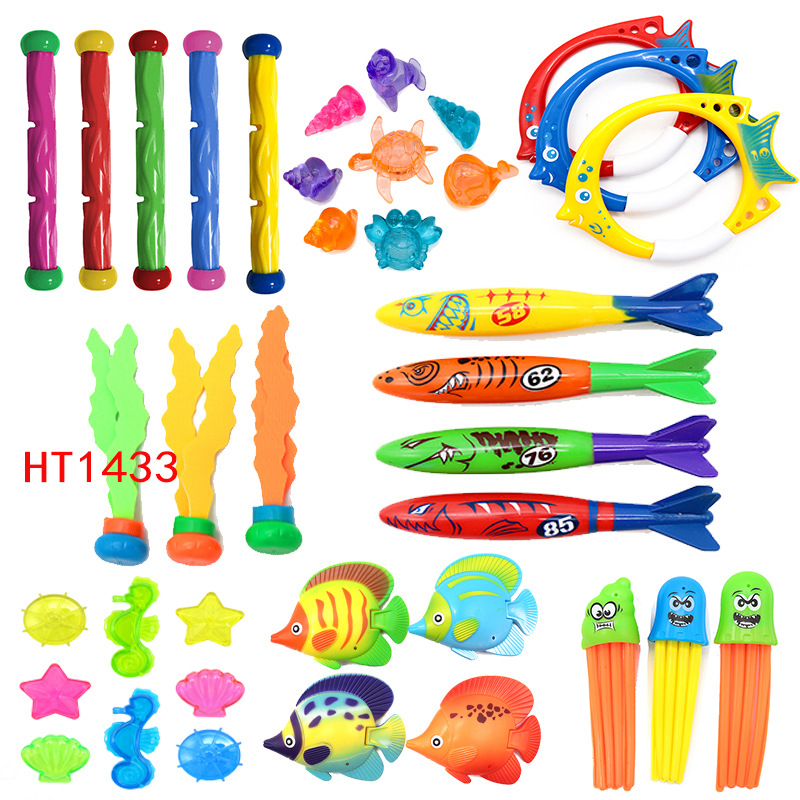Cross-border Amazon diving toys children's swimming pool treasure hunting diving torpedo Water Ring Diamond water playing suit toys