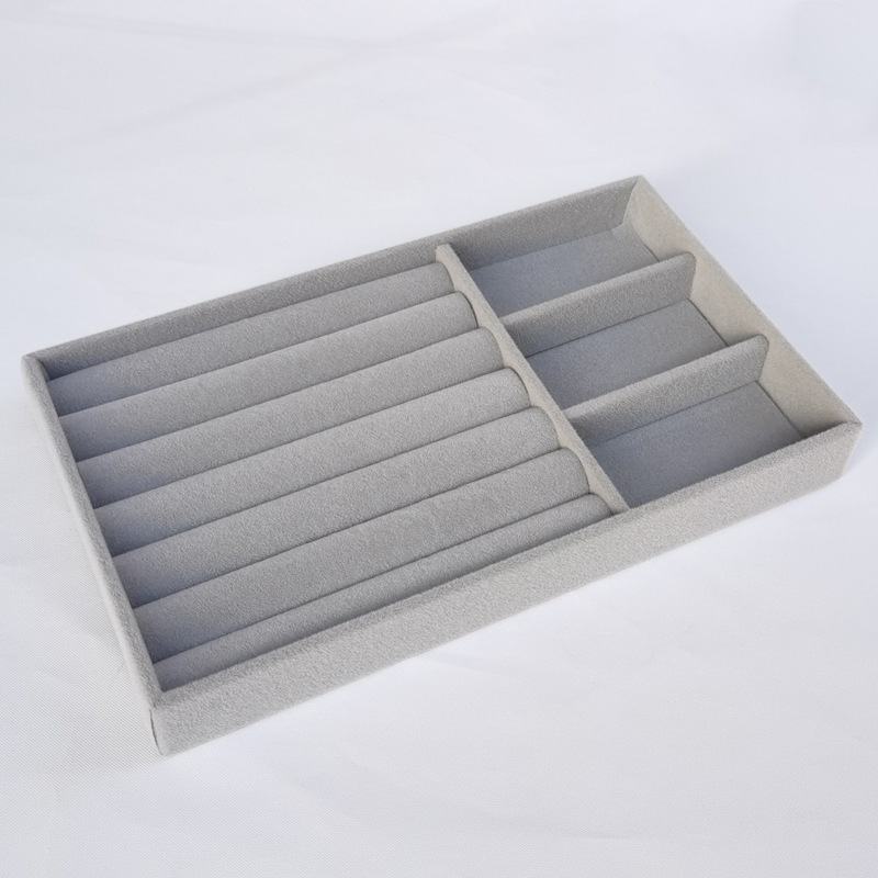 Small jewelry box velvet ring earring earring plate empty plate jewelry display rack jewelry storage box tray wholesale